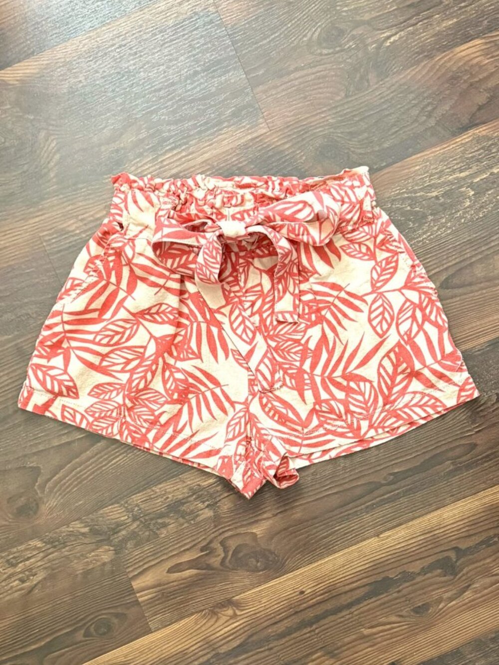 Cali 1850 Los Angeles Linen-Blend Paperbag Shorts
